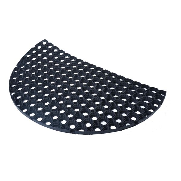Aqbau® Tappeto In Gomma Ad Anello Tappeto In Gomma A Nido D'ape Zerbino Tappeto Per Pavimenti 45 X 75 Cm Semicircolare-image