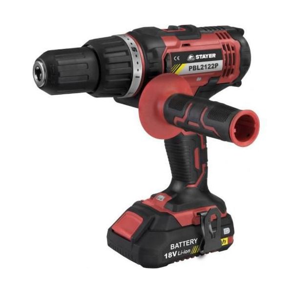 Trapano A Batteria Pbl 2122 Pk, 18V, 2Ah, 2 Batterie Agli Ioni Di Litio, Valigetta, Stayer-image