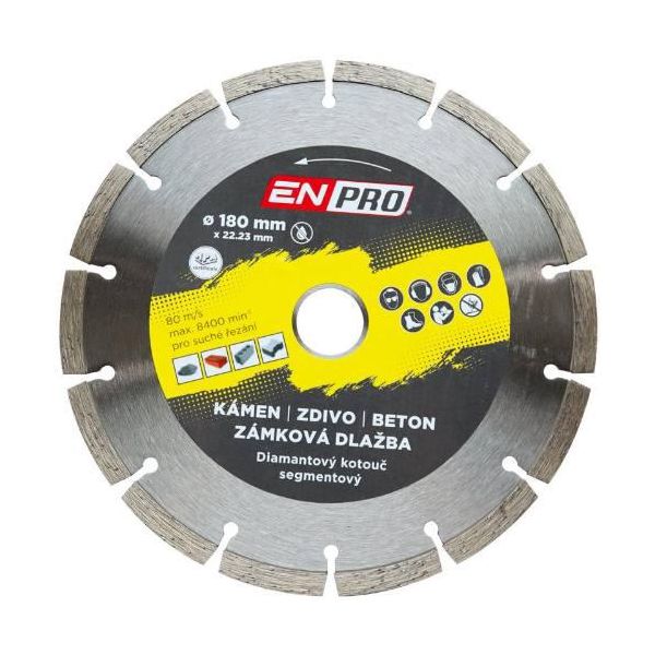 Segmento Di Disco Diamantato Ø 180 X 1,6 X 22,3 Mm, Enpro-image