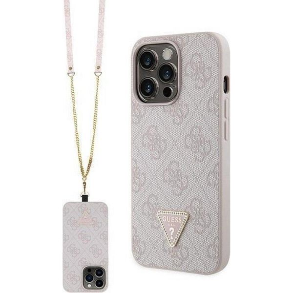 Guess Guhcp13Xp4Tdscpp Iphone 13 Pro Max 6.7 RóżOwy/Pink Hardcase Crossbody 4G Metal Logo-image