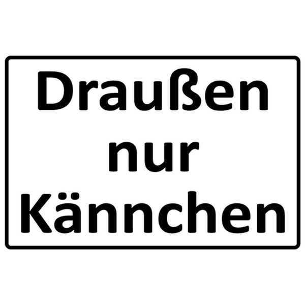 Vianmo Insegna In Legno 12X18 Cm DraußEn Nur KäNnchen-image