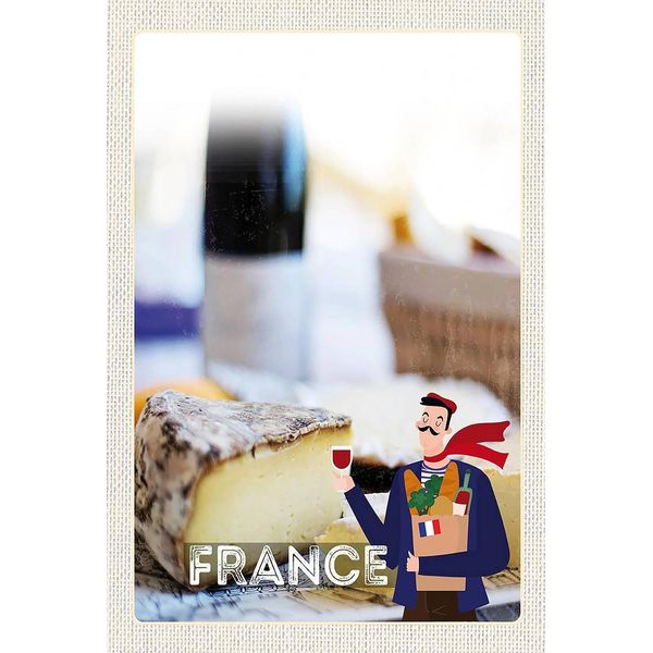 Vianmo Insegna In Legno 18X12 Cm Frankreich SchimmelkäSe Croissant-image