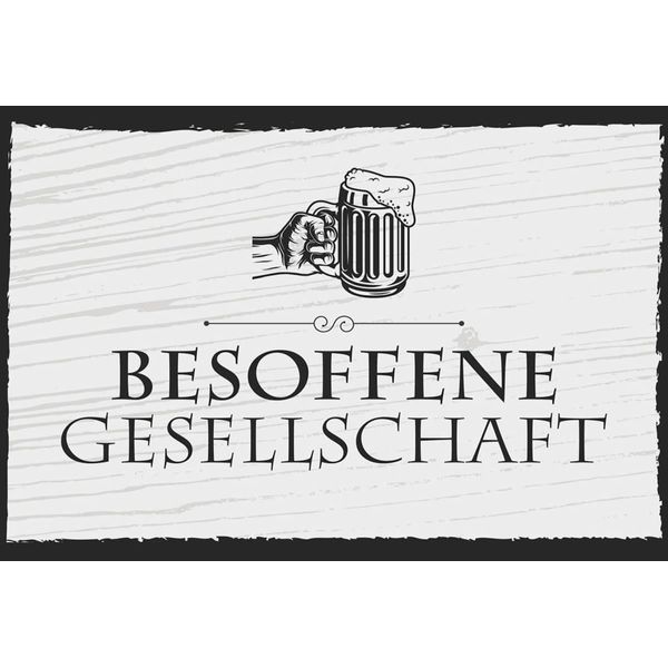 Vianmo Insegna In Legno 12X18 Cm Stammtisch Hier Sitzen Nur Die-image