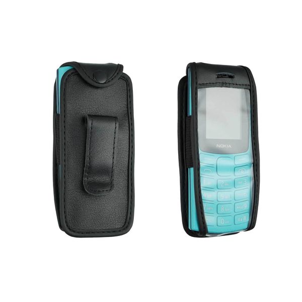 Custodia In Pelle Con Clip Da Cintura Per Nokia 105 2G 2023-image