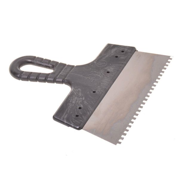 Aqbau® Spatola Dentata Spatola Adesiva Spatola Larga Spatola In Acciaio Inox 250 Mm 4X4-image