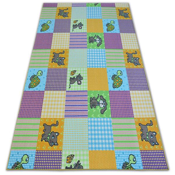 Tappeto Per Bambini Pets Animaletti Animali Multicolore 100X200 Cm-image