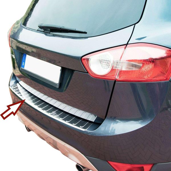 Protezione Paraurti Per Ford Kuga I 2008-2012 Acciaio Inox Lucidato Con Bisello-image