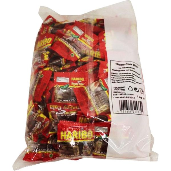 Haribo Happy Cola Mini Sacchetti Di Gomma Da Masticare Alla Frutta 1000G-image