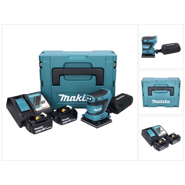 Levigatrice Orbitale A Batteria Makita Dbo 480 Rgj 18 V 112 X 102 Mm + 2X Batteria Ricaricabile 6,0 Ah + Caricabatterie + Makpac-image