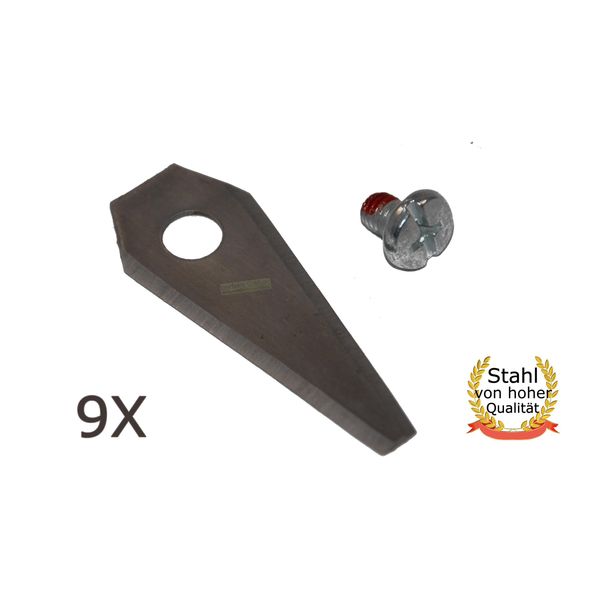 9 X 4,9 Cm Lama In Acciaio Inox Bosch Indego 350 400 800 1000 1100 Connect Robot Rasaerba-image