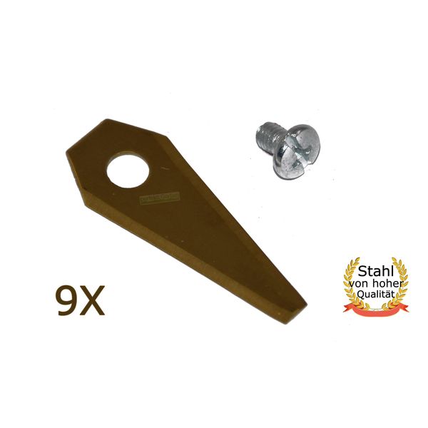 9 X 4,9 Cm Lame In Titanio Bosch Indego 350 400 800 1000 1100 1200 Connect Robot Rasaerba-image