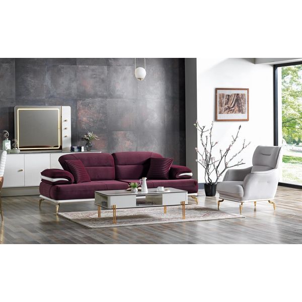 Set Di Divani Per Il Soggiorno Set Di Divani 3+1+Tavolino Moderno-image