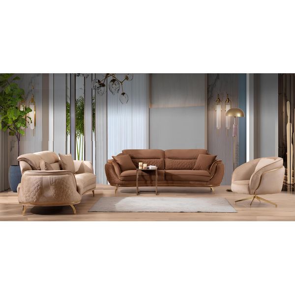Set Di Divani 3 2 1 Posti Design Divano Imbottito Divano Moderno Lusso-image