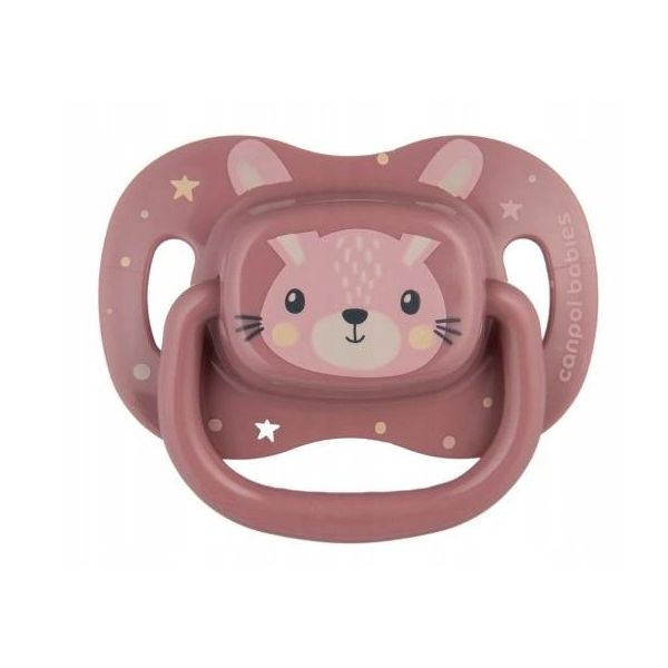 Canpol Babies Cute Animals Succhietto Simmetrico In Silicone Rosa 34/925 0-6 Mesi, 1 Pezzo-image