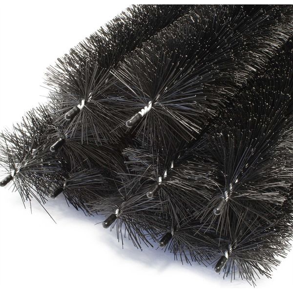 Wiltec 12 M Spazzola Per Grondaie 10X120 Cm Ø 8 Cm Per La Protezione Delle Foglie, Protezione Delle Martore, Protezione Degli Uccelli, 10 Pezzi Bruco Per Grondaie-image