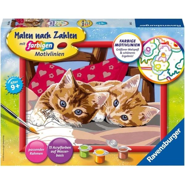 Ravensburger Creart 28342 - Due Teneri Gattini - Gatti Da Colorare Con I Numeri Per Bambini Dai 9 Anni In Su 28342-image