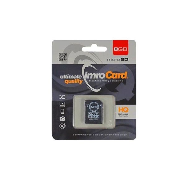 Scheda Di Memoria Microsdhc Imro Da 8 Gb Classe 10 Con Adattatore Sd-image