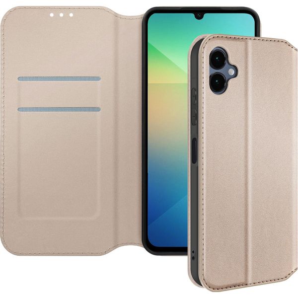 Avizar, Custodia In Pelle Finta Classic Edition Per Samsung Galaxy A06, Oro-image