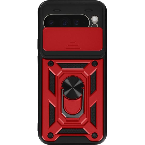 Mayaxess, Custodia Protettiva Per Google Pixel 9 Pro Xl, Cover Fotocamera Con Supporto Ad Anello, Rosso-image