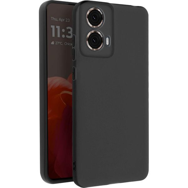 Avizar, Cover Soft Touch In Silicone Motorola Moto G85, Retro Opaco, Nero-image