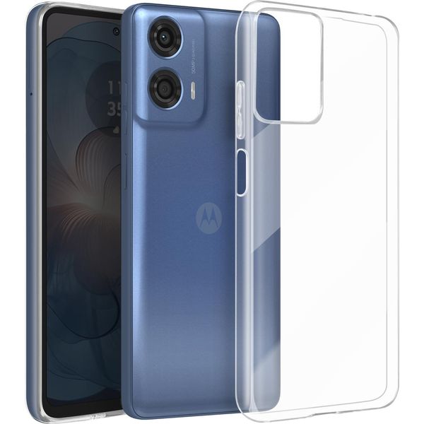Avizar, Motorola Moto G24 Power, Custodia In Silicone Sottile 1 Mm Con Fotocamera Protetta, Trasparente-image