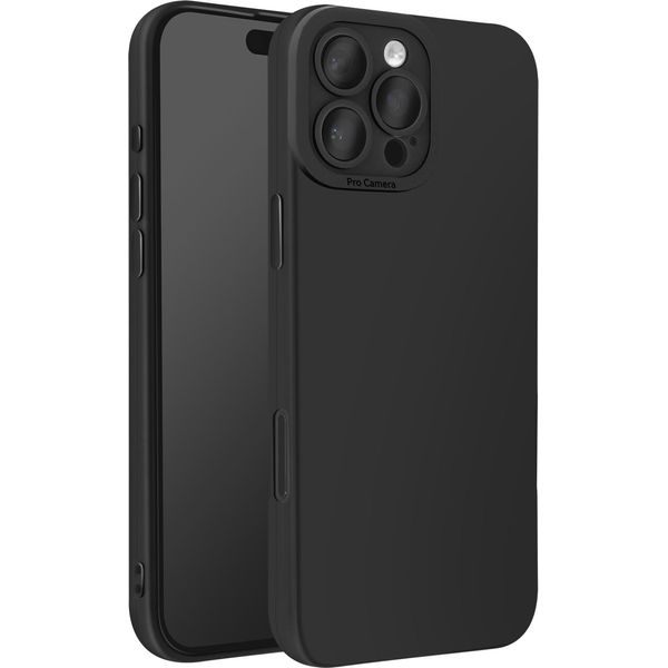 Avizar, Custodia Protettiva Per Apple Iphone 16 Pro Max In Silicone Ultrasottile, Nero-image