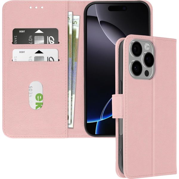 Avizar, Custodia In Ecopelle Con Funzione Di Supporto Per Apple Iphone 16 Pro Max, Oro Rosa-image