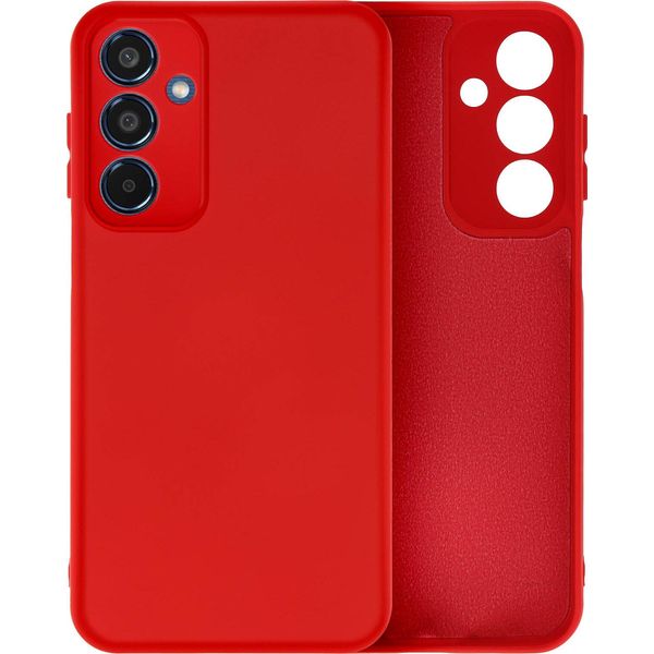Avizar, Custodia Per Cellulare In Silicone Semirigido E Morbido Al Tatto Per Samsung M35, Rosso-image