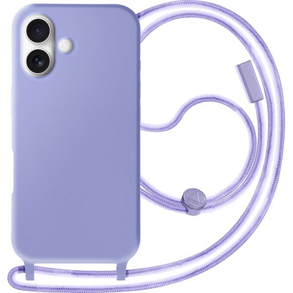 Avizar, Custodia Semirigida A Catena Soft Touch Per Apple Iphone 16 Plus, Lavanda-image