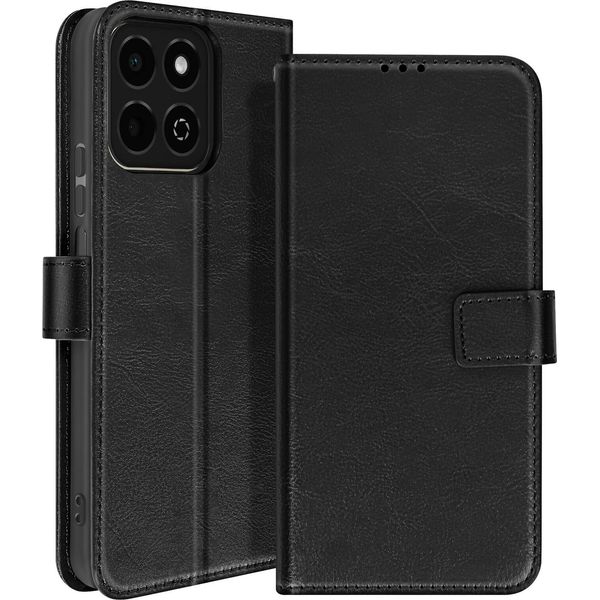 Avizar, Honor 200 Smart Vintage Wallet Cover Con Funzione Stand, Nero-image