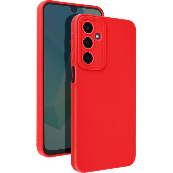 Avizar, Custodia In Silicone Softglow Per Samsung Galaxy A16, Fotocamera Protetta, Rosso-image