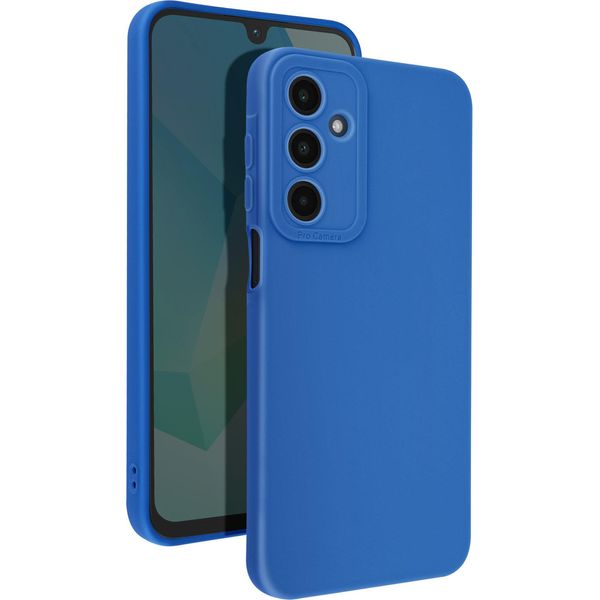 Avizar, Custodia In Silicone Softglow Per Samsung Galaxy A16, Fotocamera Protetta, Blu-image