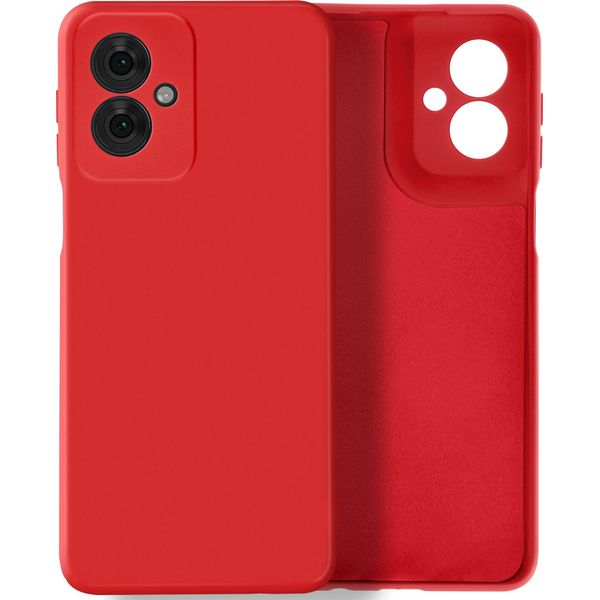 Avizar, Custodia In Silicone Semirigido Soft Touch Per Motorola Moto G55, Rosso-image