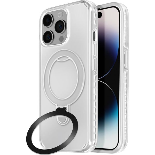 Avizar, Custodia Magsafe Per Apple Iphone 14 Pro Antiurto Con Supporto Pieghevole, Bianco-image