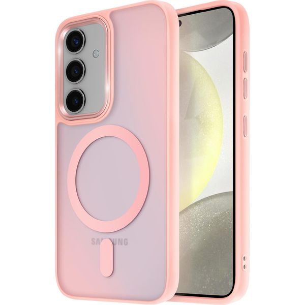 Avizar, Custodia Magsafe Per Samsung Galaxy S24 Plus / S25 Plus Frost Colour, Rosa-image