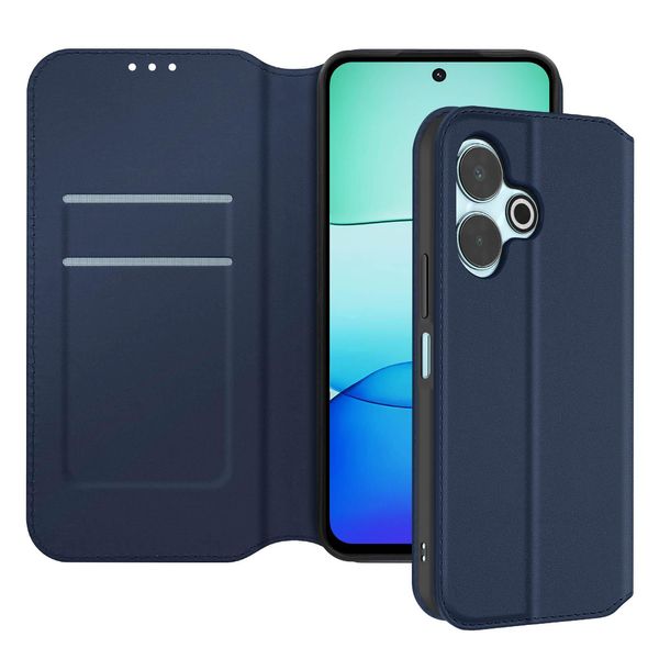 Avizar, Custodia In Pelle Finta Classic Edition Xiaomi Redmi 13, Blu Scuro-image