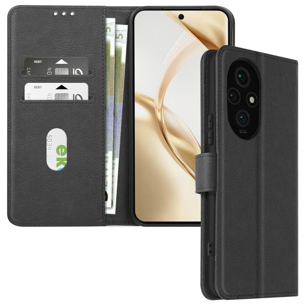 Avizar, Custodia In Ecopelle Con Funzione Di Supporto Per Honor 200, Nero-image