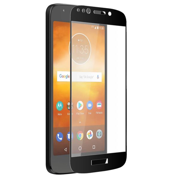 Avizar, Protezione Dello Schermo In Vetro Antigraffio 9H Per Motorola Moto E5 Play, Nero-image