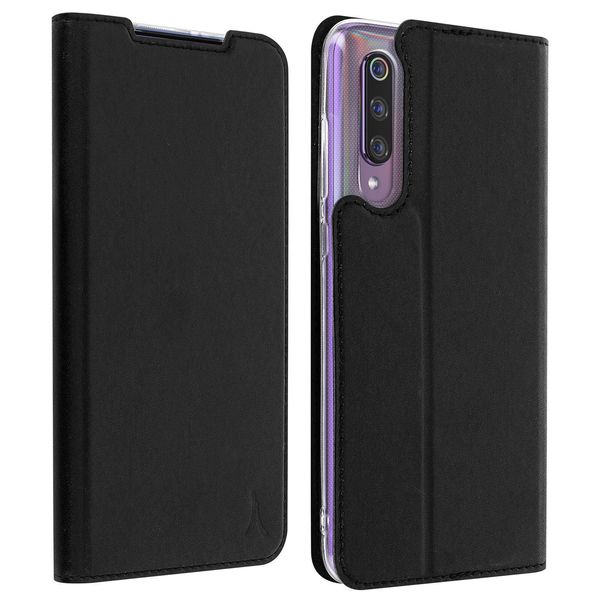 Akashi, Akashi Flip Cover Wallet Con Funzione Stand Per Xiaomi Mi 9, Nero-image