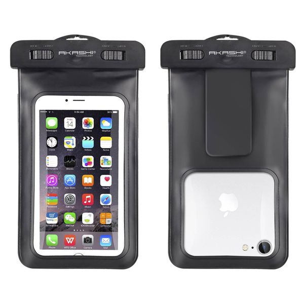 Custodia Impermeabile Per Smartphone, IPX8 10M, Akashi - Nero-image