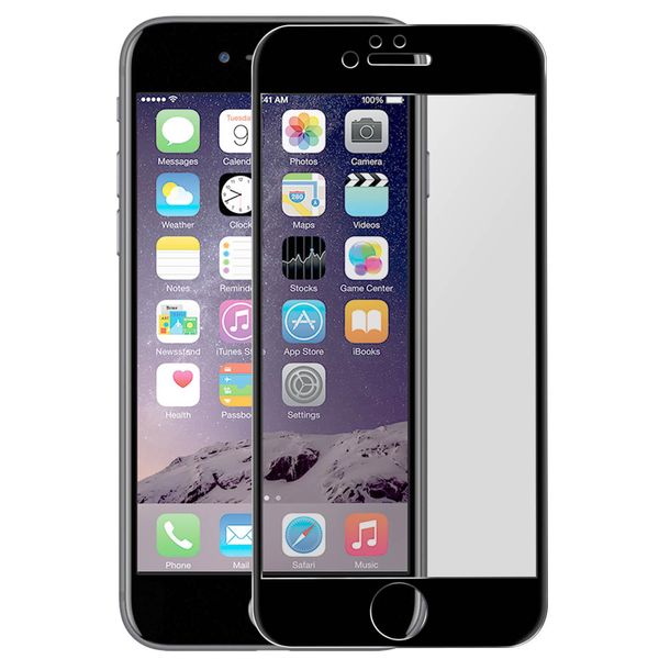 Protezione Dello Schermo In Vetro Premium Per Apple Iphone 6 / 6S - Bordo Nero-image