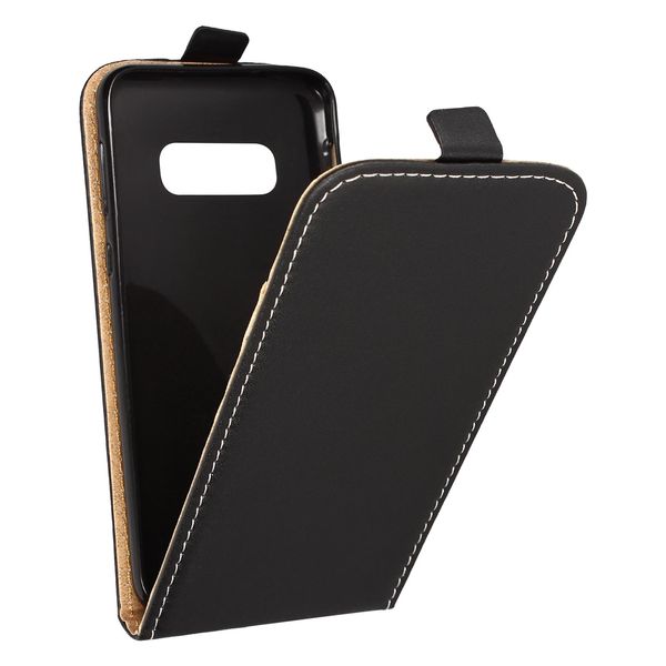 Custodia Flip Verticale Per Samsung Galaxy S10E, Cover Con Portacarte - Nero-image
