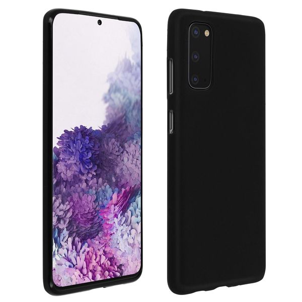 Avizar, Custodia In Gel, Cover Posteriore Per Samsung Galaxy S20, Custodia Smerigliata, Nero-image