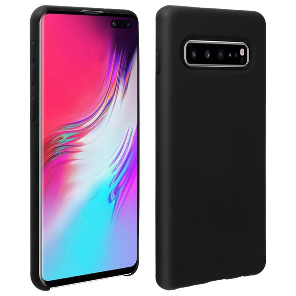 Custodia Semirigida In Silicone Per Cellulare Samsung Galaxy S10 Plus, Soft Touch - Nero-image