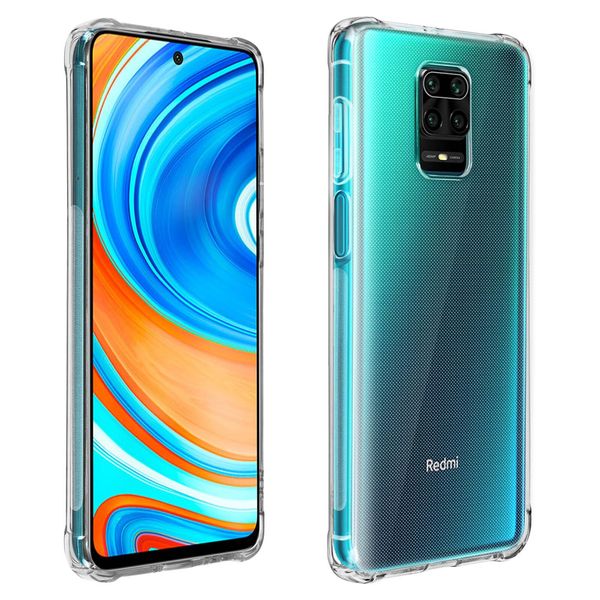 Avizar, Xiaomi Redmi Note 9S/9 Pro/9 Pro Max Custodia In Silicone Con Paracolpi, Trasparente-image