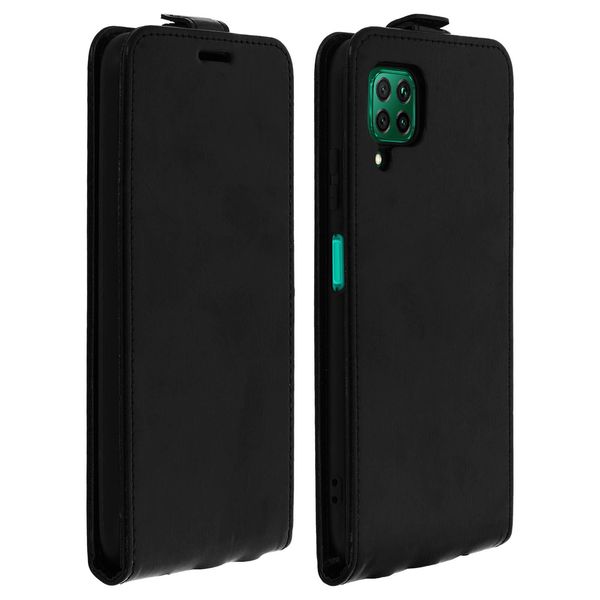 Avizar, Custodia Verticale A Ribalta Per Huawei P40 Lite, Con Portacarte, Nero-image