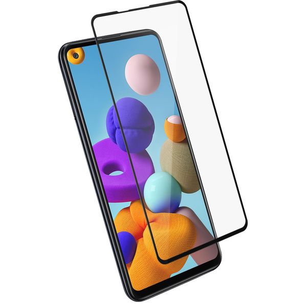 Pellicola Protettiva Di Durezza 9H Per Samsung Galaxy A21S - Bordo Nero-image