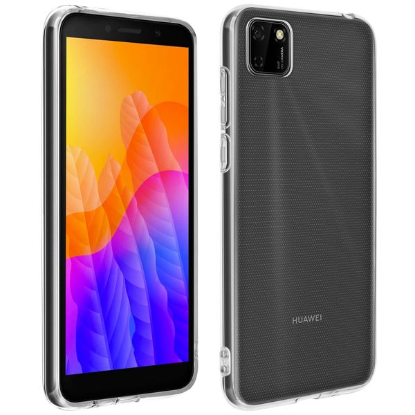 Avizar, Cover In Gel, Cover Posteriore Per Huawei Y5P, Custodia Smerigliata, Trasparente-image