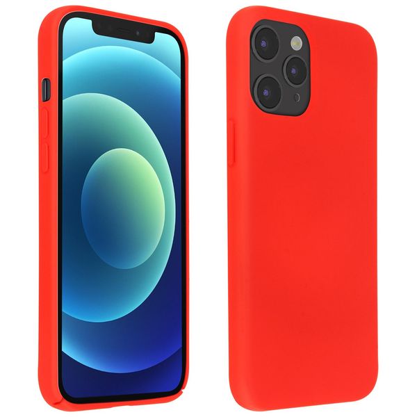 Custodia Semirigida In Silicone Per Cellulare Apple Iphone 12 Pro Max, Soft Touch - Rosso-image