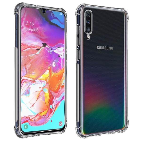 Avizar, Set Di Protezione Premium Galaxy A70 Custodia Protettiva + Pellicola Protettiva 9H, Trasparente-image